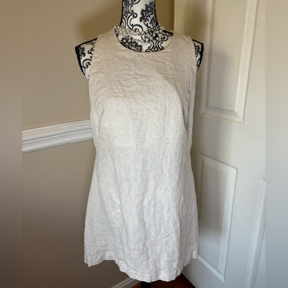 Zara, women’s Sleeveless Cream dress, with lace back, size XL - Picture 2 of 10